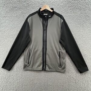 KJUS Jacket Mens XL Gray Black Mateo Full Zip Outdoor Track Lightweight Pockets